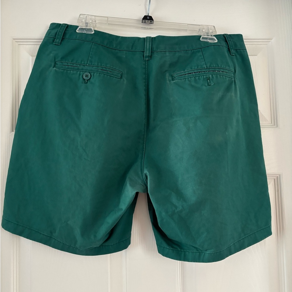 Bonobos Green Flat Front Shorts - Picture 2 of 4